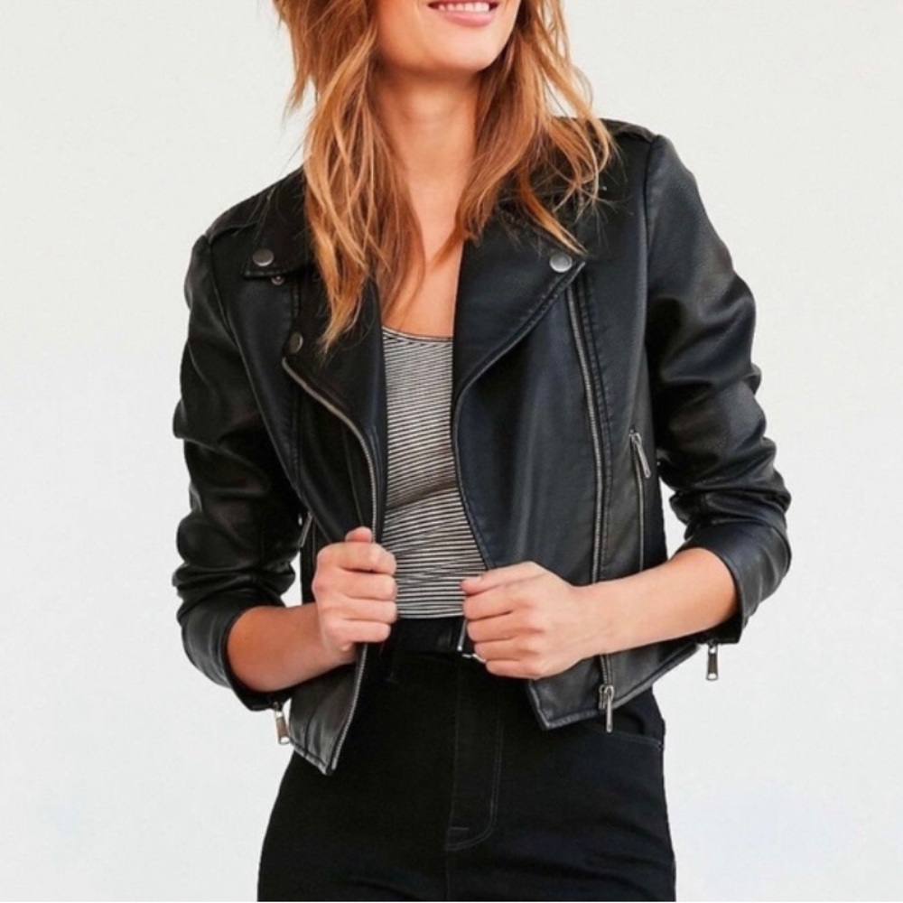 BDG Leather Biker Moto Jacket size small